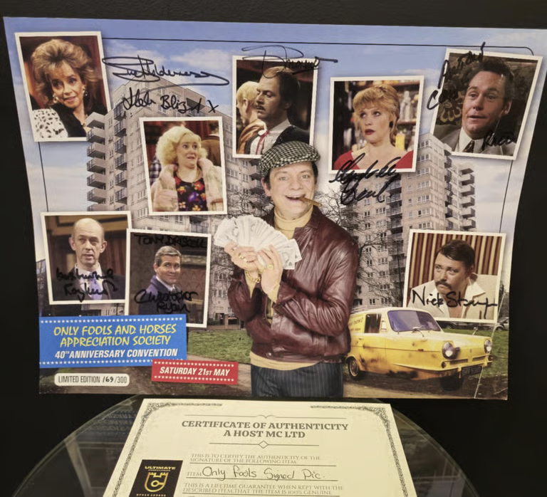 ONLY FOOLS AND HORSES CAST SIGNED PHOTO 169/300