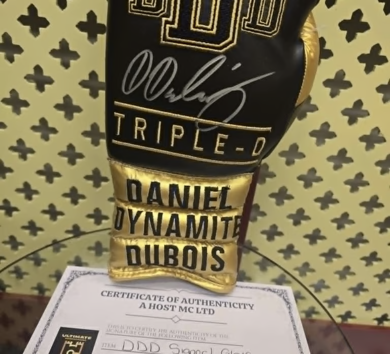 DANIEL DUBOIS SIGNED GLOVE