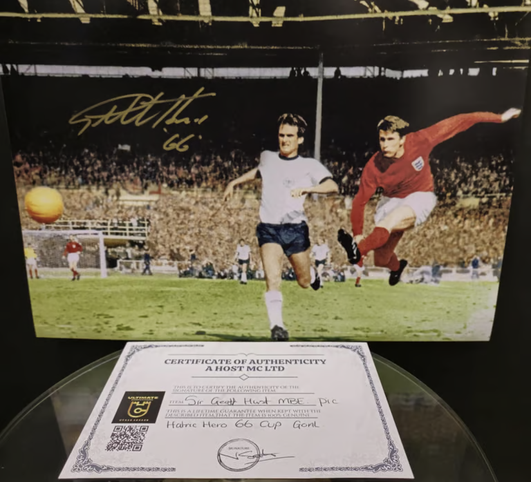 GEOFF HURST MBE SIGNED PHOTO